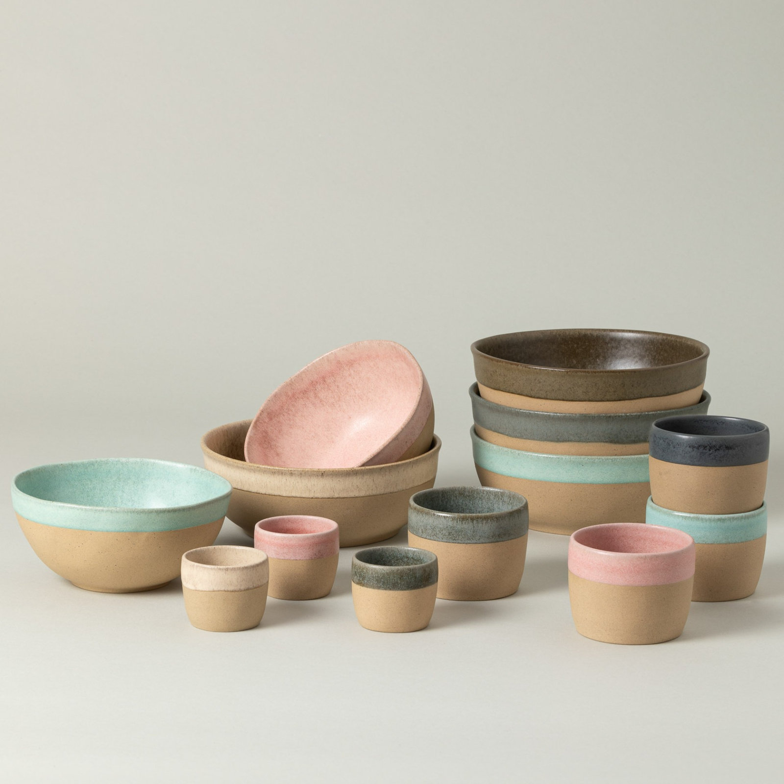 Arenito 22.63oz. Handmade Stoneware Cereal Bowl, Mauve Rose