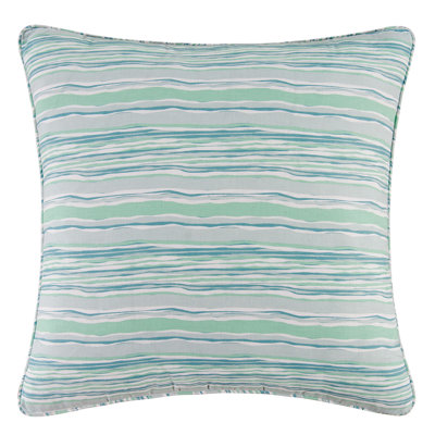 St. Augustine Blue Green Beach Coastal Cotton Euro Sham