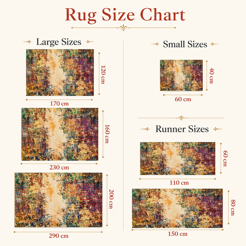 Caroleann Area Rugs for Hallways & Entryways – Durable & Stylish, Rectangle 160 x 230cm