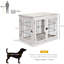 Brice Dog Crate Furniture 2 Doors for Medium Dogs 81 x 585 x 66 cm White-1583888696