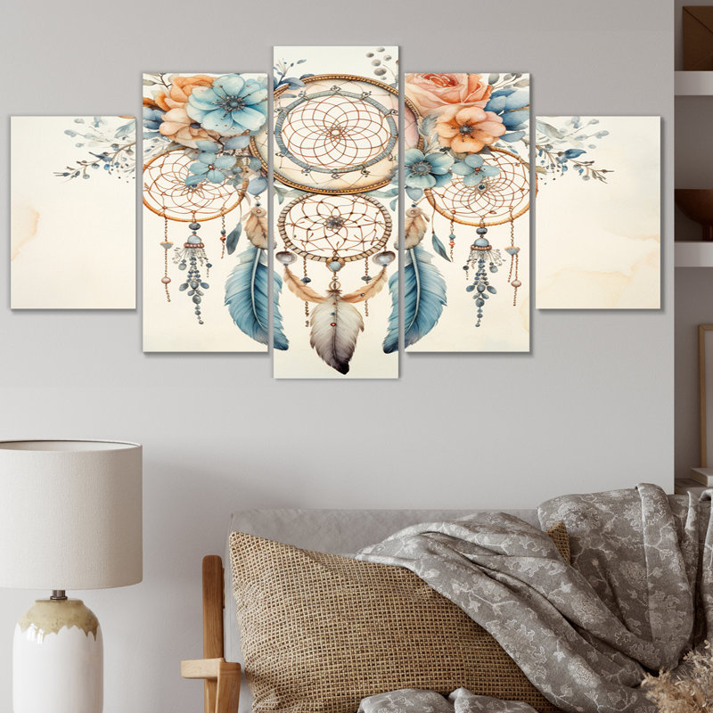 Teal Dreamcatcher Vintage Whispers Religious & Spiritual Wall Decor on Metal