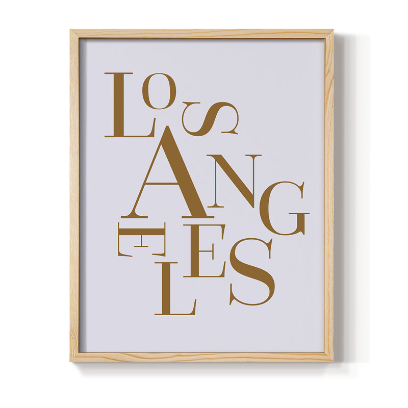 City Center Type III Framed Print - Solid Wood, Natural, 11" H x 9" W