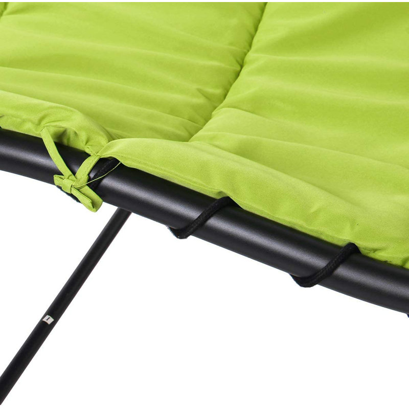 Chaise longue avec support Nagina, Vert