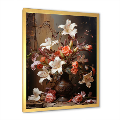 Fleurs brunes rétro nature morte