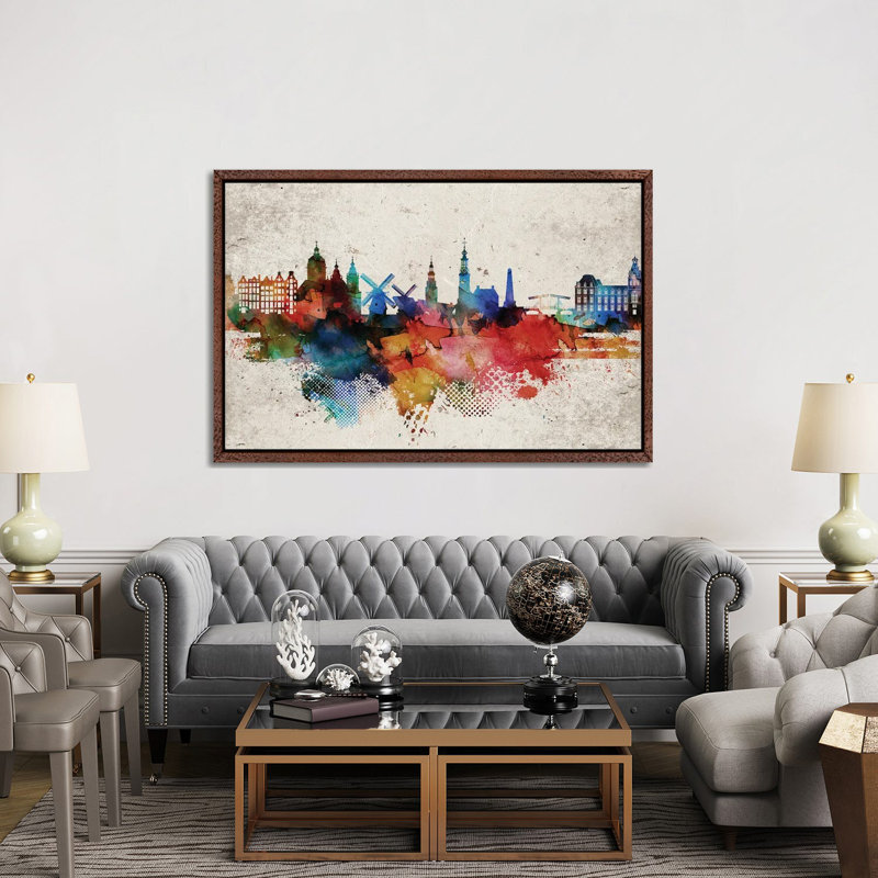 World Map Pink 1 Piece Wall Art on Canvas, 152.5 cm H x 101.5 cm W, Classic Wood Framed Canvas