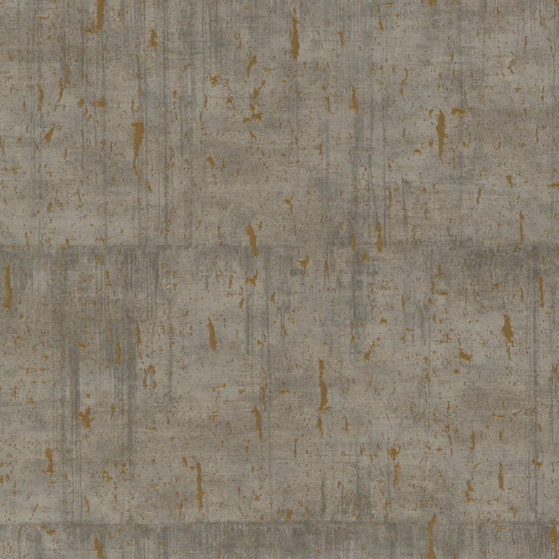 Rouleau de papier peint à texture métallique vieilli Earth Collection, Brun