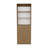 Natural Oak And White 2-Door Bookcase With Open Storage