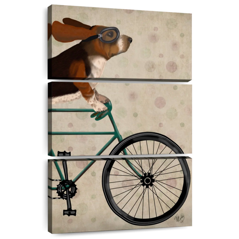 Bramet basset hound à vélo, H 32 po x l 20 po