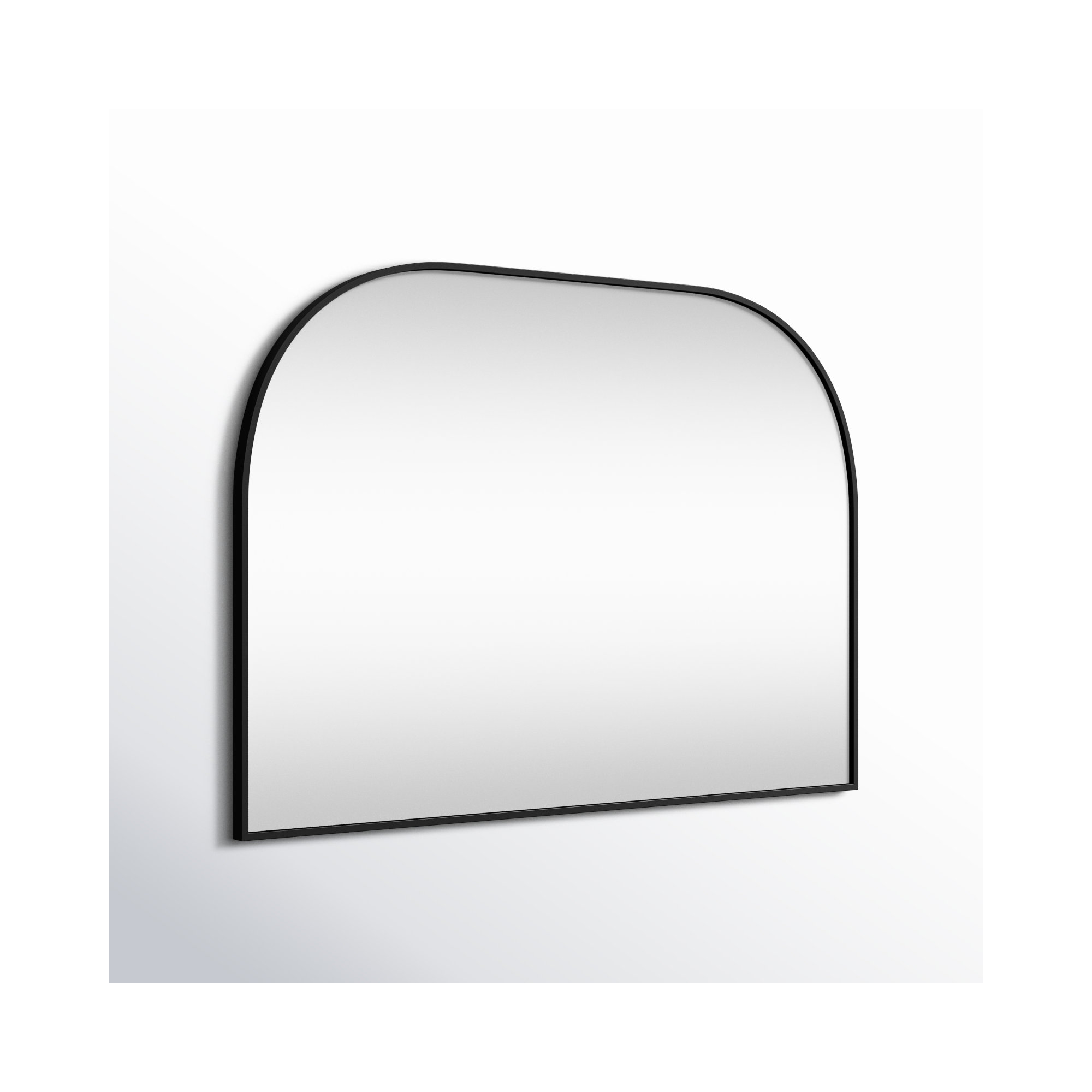 Sabine Metal Wide Arch Wall Mirror, 30" x 42", Black