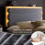 Grand lit tapissier avec 2 tiroirs de rangement, lit de rangement en velours avec lumière DEL et station de charge-1875318806-1875318800
