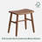 Solid Walnut Makeup Stool-428358859