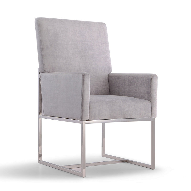 Chaise en velours Element, Gris
