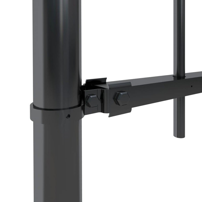 Clôture en métal noir Kimmswick, H 5 pi x l 51,3 pi