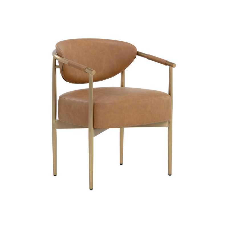 Fedoro Upholstered Arm Chair, Brown