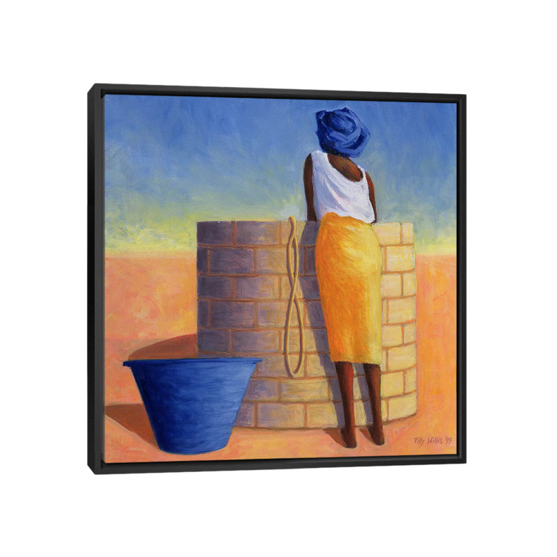 «Well Woman», reproduction sur toile, H 18 po x l 18 po x P 1,5 po, Toile avec cadre noir, Pas de tapis