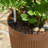 Tall Self-Watering Planters for Outdoor Plants, 24 Inch Round Planter Pots with Drainage Holes for Indoor Outdoor Garden & Patio-1218826383