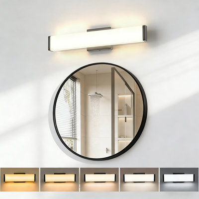 16 Inch Dimmable 5CCT Led Modern Vanity Lights For Bathroom, Black Wall Lamp For Mirror, Living Room, Kitchen, Hallway, Cabinet Porch