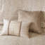 Grand édredon brodé en fausse soie - 8 pièces, beige 8 soie, rembourrage,-118652085