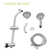 Multi Function Dual Shower Head - Shower System With 4.7" Rain Showerhead, 7-Function Hand Shower, Adjustable Slide Bar,Chrome