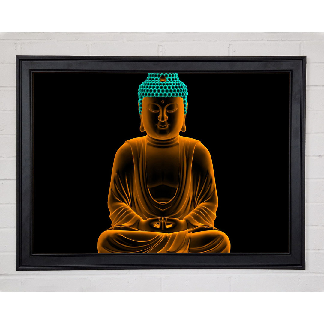 Lord Buddha Gerahmter Druck