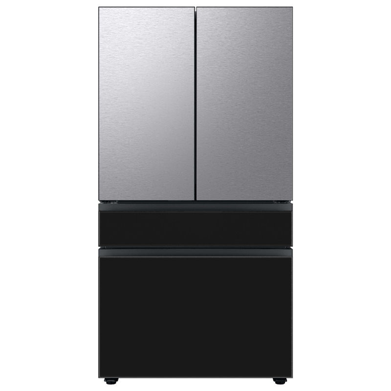 Samsung Bespoke 29 cu. ft. Smart 4-Door Refrigerator with AutoFill Water Pitcher and Custom Panels Included, Charcoal Glass