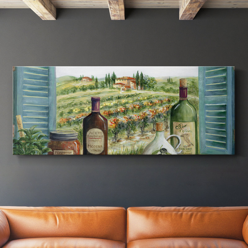 Villa Toscano - Toile tendue avec châssis - Prêt à accrocher, H 16 po x l 40 po