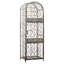 Support à vin avec cage et serrure, support à 45 bouteilles, fer antique bronze 52 pouces
