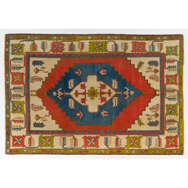Tapis Konya rétro fait à la main Vintage Anatolian