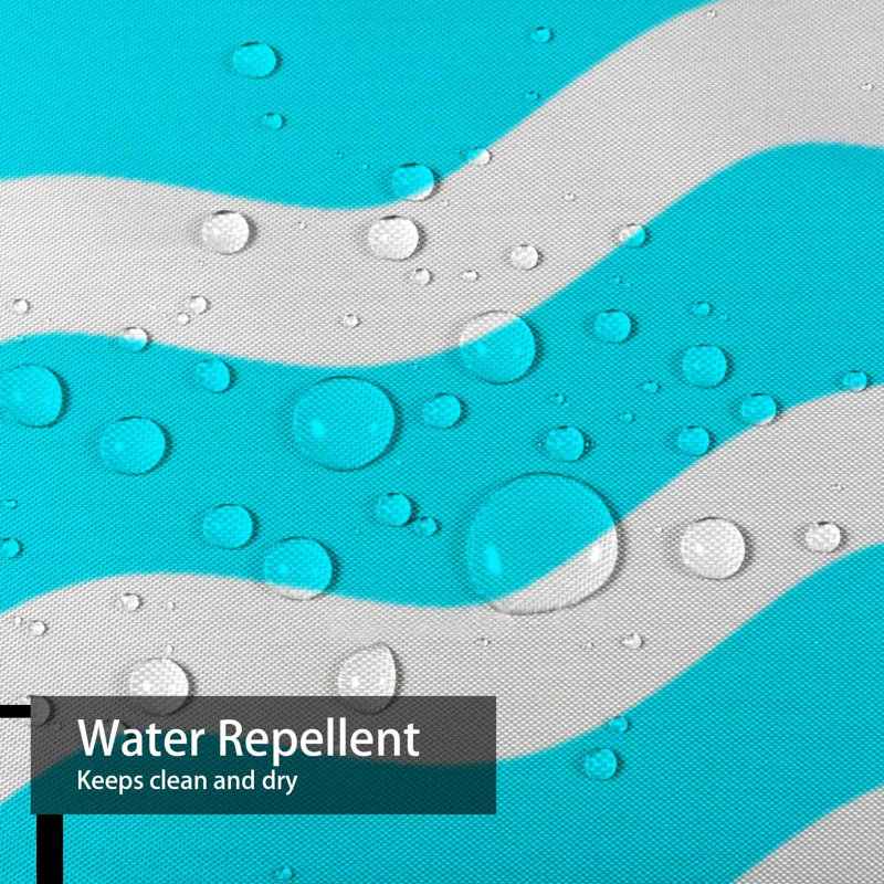 Rideau de douche à motif abstrait avec 12 crochets Water Waves, L 72 po x l 72 po