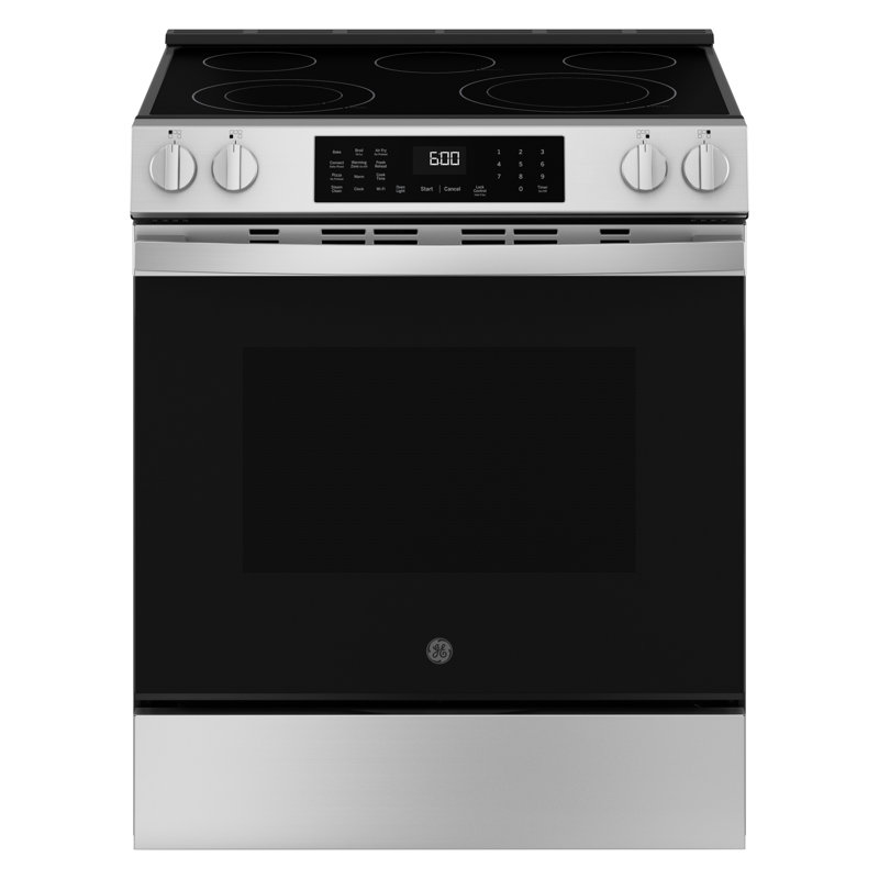 GE 30" Slide-In Electric Convection Range, Stainless Steel