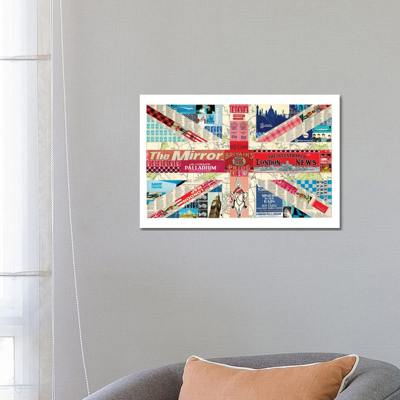 Union Jack Flag - Wrapped Canvas Print, 66.04 cm H x 45.72 cm W x 3.175 cm D