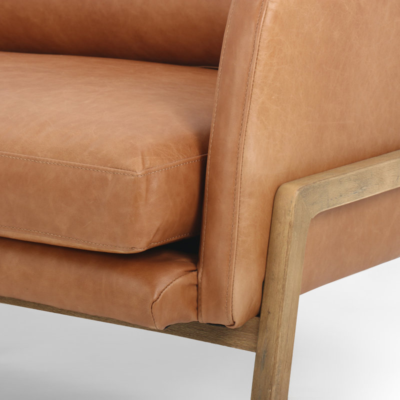 Diana Sofa, Sonoma Butterscotch Genuine Leather, Beige
