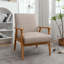 Chaise avec accoudoirs Classic Mid-Century moderne - Structure en bois massif-1737776252