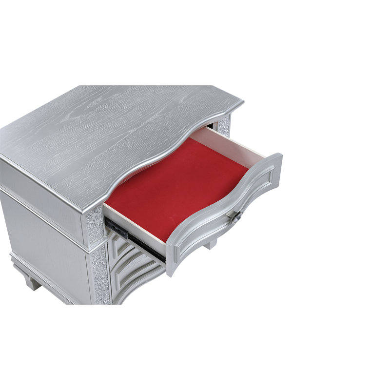 Motomitsu Nightstand Silver