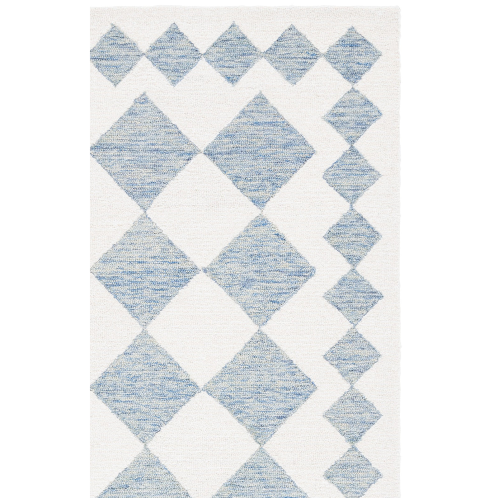 Claude Handmade Blue / Ivory Rug, Runner 2'3" x 9'