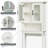 Over-the-Toilet Storage Cabinet, Bathroom Organizer with Doors & Adjustable Shelf, Thicken Frame Above-Toilet Storage Rack-1354394608