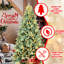 Arbre de Noël de 9 pi de couleur bleue, 3268 pointes, 800 lumières à DEL blanc chaud, conception facile à assembler avec teinte, installation rapide et pleine vie - aspect rempli