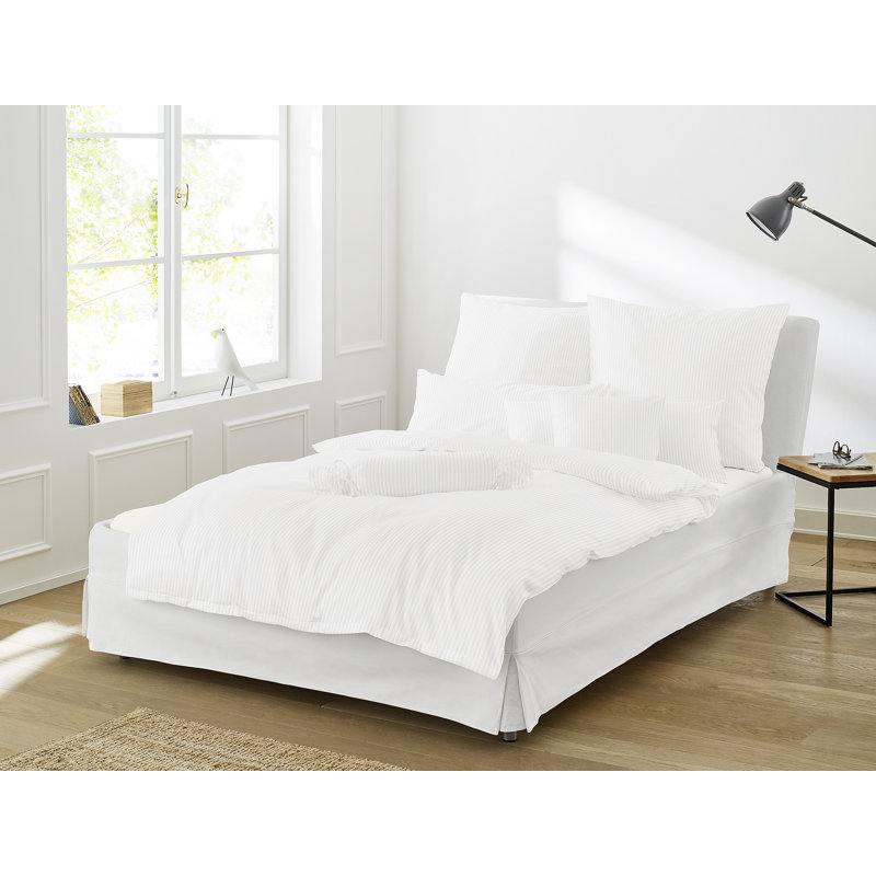 Lumen 2 Piece Duvet Cover Set, Single - 1 Pillowcase (80 x 80 cm), White