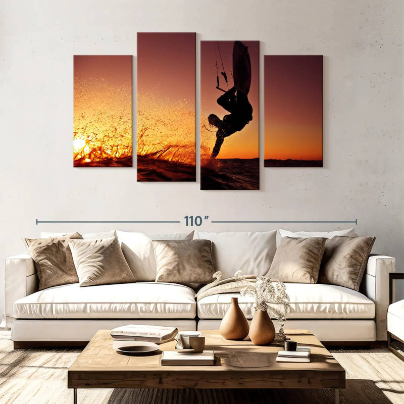 Sireci Sundown Kitesurfing, 54" H x 84" W