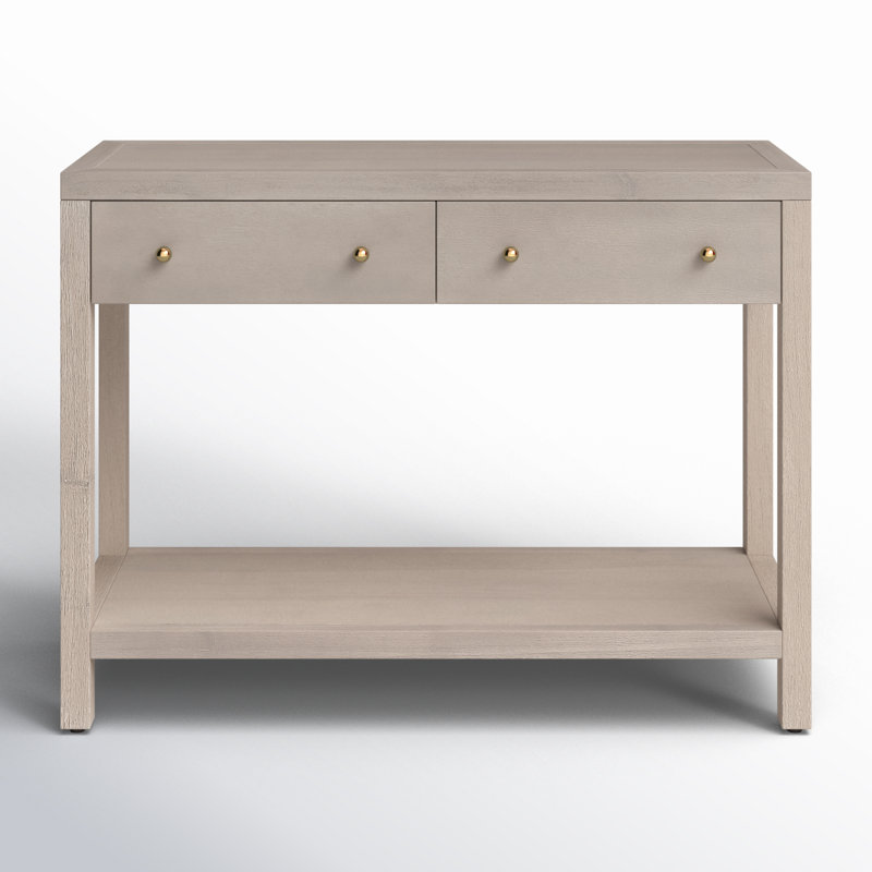 Nora 2 Drawer Console Table, Antique Taupe