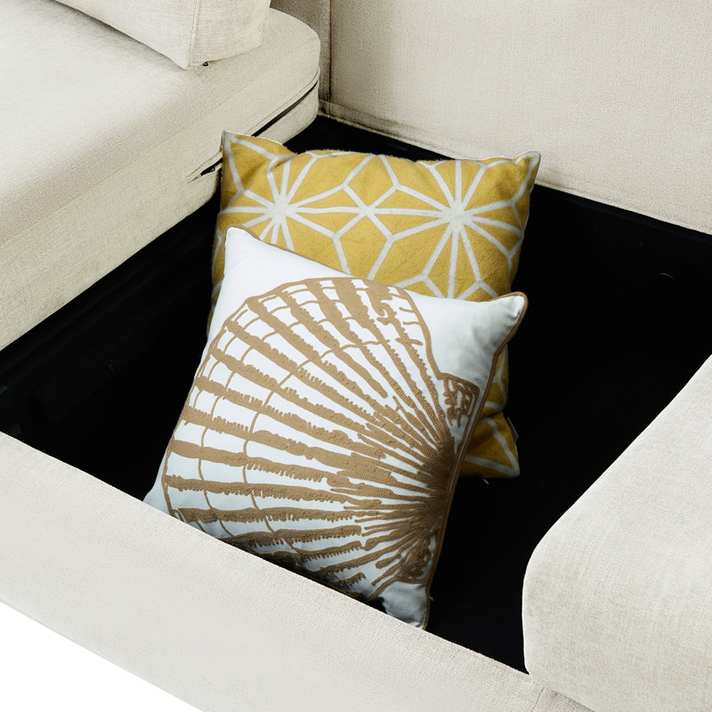  Canapé de rangement moderne Danas, Blanc crémeux