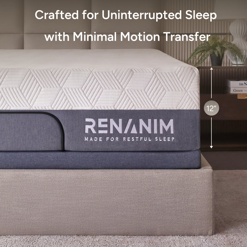 Matelas en mousse viscoélastique gélifiée rafraîchissant Renanim, California King, 12
