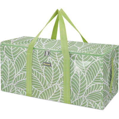 Extra Large Storage Tote with Zippers & Carrying Handles, Antique Foliage