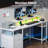 Computer Desk With Led Lights And Power Outlets, Gaming Desk With Monitor Stand,Home Office Writing Desk With Storage-1455193804-1457460340