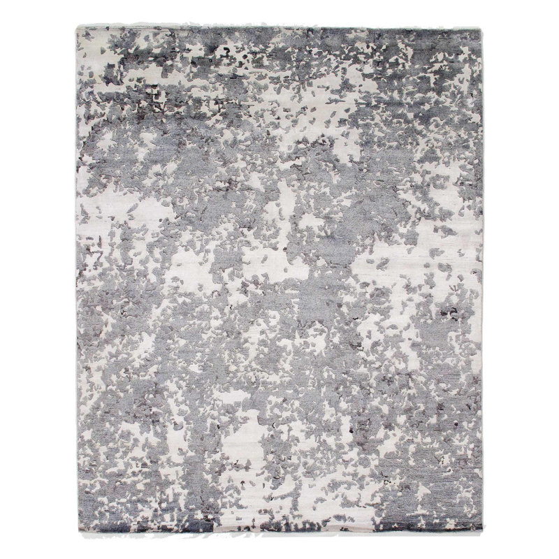 Matzke Silk Area Rug in Gray