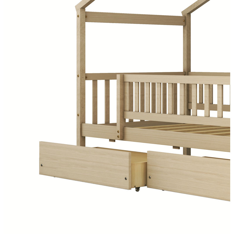 Lit pour enfant Hann, Naturel, Simple