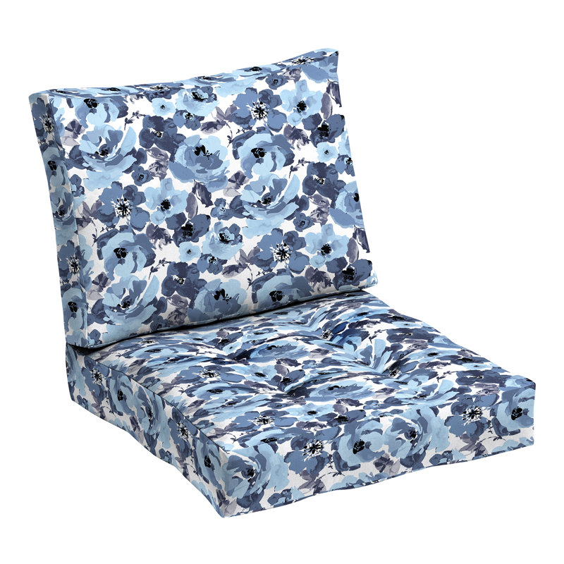 ARDEN Outdoor Lounge Chair 6" Cushion, Blue Garden Floral