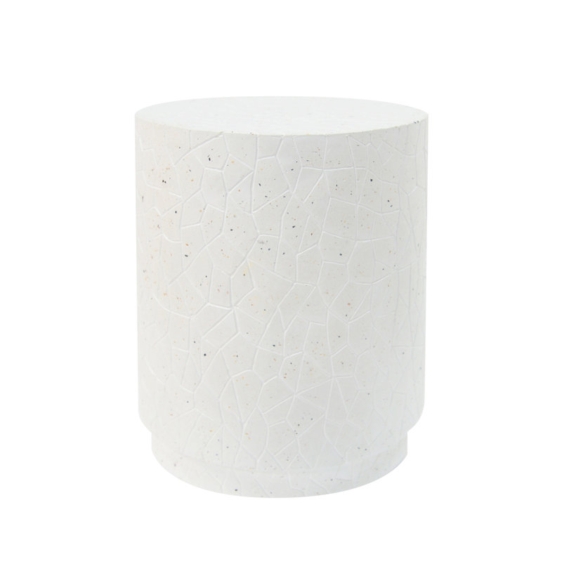 Table de bout d'extérieur en béton, table d'appoint pour le salon Terrazzo