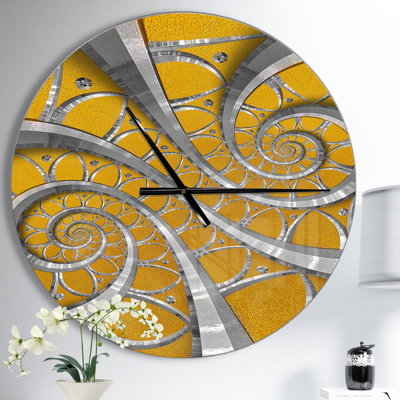 Horloge murale en spirale dans le style antique
