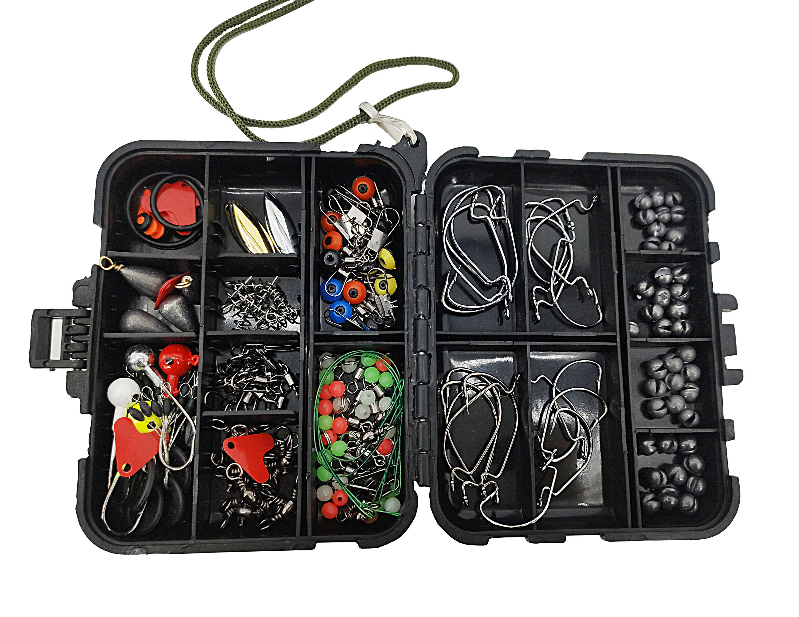 FixtureDisplays 188 Fishing Accessories Kit, Including Jig Hooks